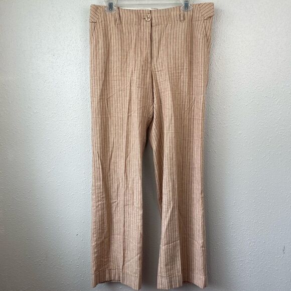 Tapemeasure Linen Blend Pinstripe Andi Pants Size 10 EUC - Picture 1 of 6